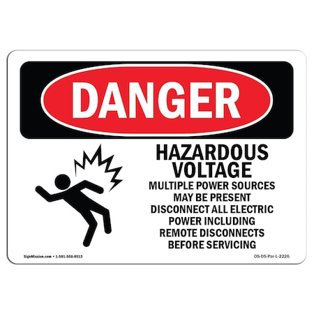 OSHA Danger, 18 Height, 24 Width, Decal